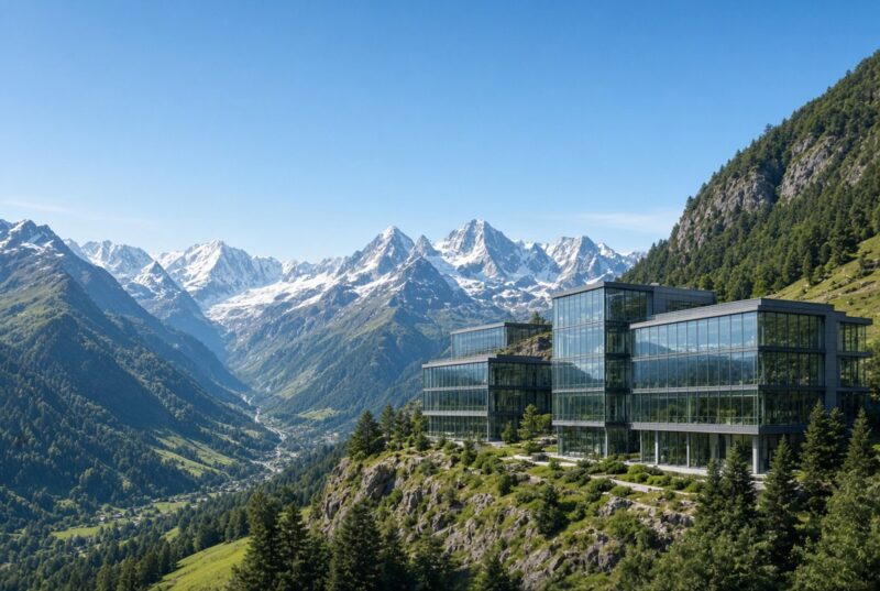 Immeuble contemporain en montagne — financement hypothécaire et immobilier JLDA SA