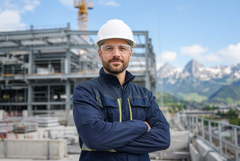 Chef de chantier sur un site en construction — déclaration et gestion de sinistres JLDA SA